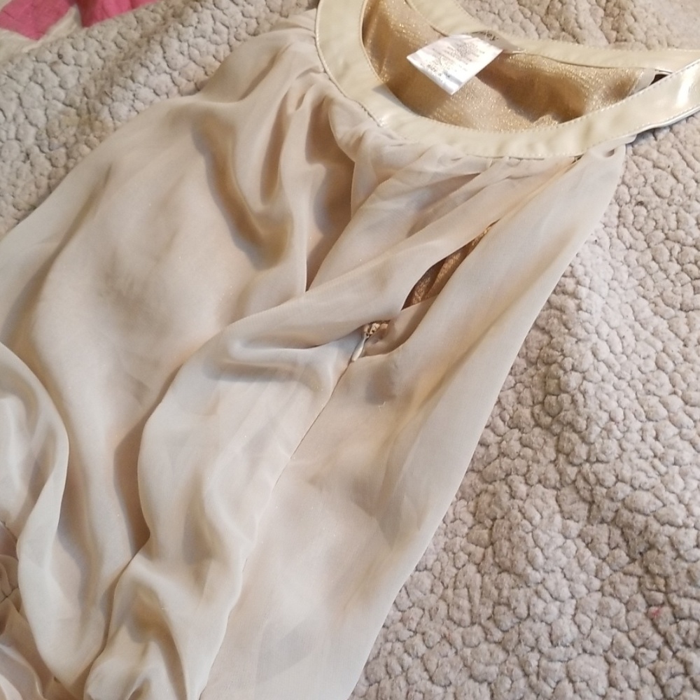 Esley Womens Cream Sleeveless Dress - Picture 6 of 9